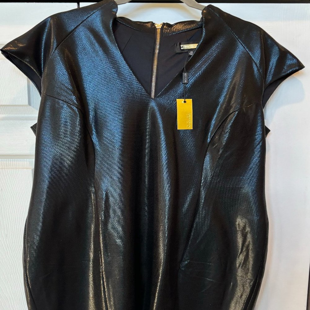 NWT Alexia Ardmor Black Metallic Faux Snake Print - size 16